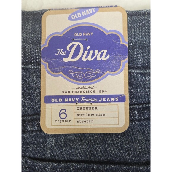 Old Navy Jeans Womens 6 Blue Diva Low Rise Stretch Bootcut Flared Leg Denim - Picture 5 of 7